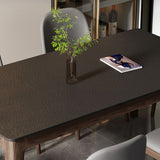 Modern Stone Rectangle Dining Table Wood Legs for Dining Room Clearhalo 'Dining Tables & Seating' 'Dining Tables' 'dining_table' 'furn' 'furn_dining_table' 'Furniture' 'Kitchen & Dining Furniture' 1200x1200_2c0e2832-24f7-4c4d-a019-6a27812cb659