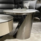 Slate Glam Table basse ronde gigogne avec tiroir