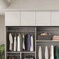 White Colour Wooden Wardrobe Cloth Rod Included Wardrobe Closet with Shelves Clearhalo 'Armoires & Wardrobes' 'armoires_wardrobes' 'Bedroom Furniture' 'furn' 'furn_armoires_wardrobes' 'Furniture' 1200x1200_2c0e8998-6baf-4aba-ab7f-100620fdf6dc