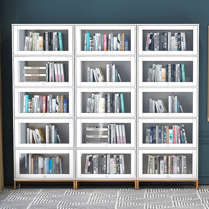 11.81"W Bookcase Glam Style Shelf Bookcase for Home and Office with Door Clearhalo 'Bookcases' 'furn' 'furn_bookcases' 'Furniture' 'furniture_bookcases' 'kitchen' 'kitchen_bookcases' 'Living Room Furniture' 'Office Furniture' 1200x1200_2c0efe6a-39da-4404-b76b-33d1dc3f755d