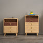 Glam Home Opbergkist Verticale rubberen houten kist met lades