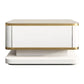 Glass Top Media Console for Living Room Glam Polish Finish TV Media Stand Clearhalo 'furn' 'furn_tv_stands_entertainment_centers' 'Furniture' 'Living Room Furniture' 'TV Stands & Entertainment Centers' 'TV Stands & Media Storage Furniture' 'tv_stands_entertainment_centers' 1200x1200_2c0fcb06-51d6-4e27-ab28-694410a89503
