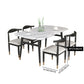 Modern Sintered Stone Dining Table Furniture with Rectangle Shape Dinette Set with 4 Legs Table Clearhalo 'Dining Room Sets' 'Dining Tables & Seating' 'dining_room_set' 'furn' 'furn_dining_room_set' 'Furniture' 'furniture_dining_room_set' 'Kitchen & Dining Furniture' 'kitchen&dining_furn' 'kitchen' 1200x1200_2c110d9f-c2bf-4009-9e13-8be32028cc0e