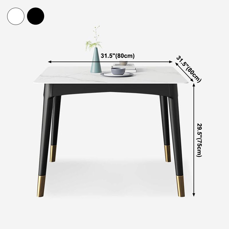 Industrial Sintered Stone Kitchen Dining Table Square Shape Standard Dining Table with 4 Legs Base Clearhalo ' dining_table' 'Dining Tables & Seating' 'Dining Tables' 'furn' 'furn_dining_table' 'Furniture' 'furniture_dining_table' 'Kitchen & Dining Furniture' 'kitchen&dining_furn' 'kitchen' 'kitchen_dining_table' 1200x1200_2c12bac8-ae81-40eb-9263-2465d142154b