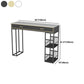 Glam Style Rectangle Bar Table Stone Fixed Bistro Bar Desk with Storage Clearhalo 'Bar Furniture' 'Bar Tables' 'bar_tables' 'furn' 'furn_bar_tables' 'Furniture' 'Kitchen & Dining Furniture' 1200x1200_2c180a8d-5049-4e68-ae58-fcdff07f1465