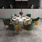 Glam 1/7 Pieces Dining Set Circular Stone Dining Table for Dining Room Clearhalo 'Dining Room Sets' 'Dining Tables & Seating' 'dining_room_set' 'furn' 'furn_dining_room_set' 'Furniture' 'furniture_dining_room_set' 'Kitchen & Dining Furniture' 1200x1200_2c182de6-bbab-4e07-885f-ea12764e248a