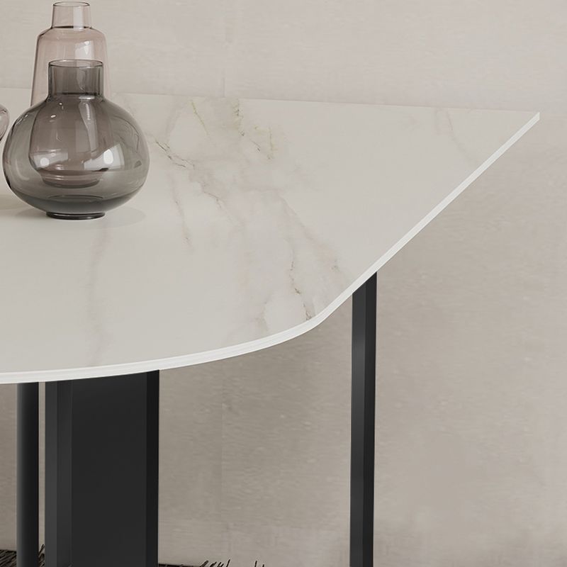 Stone Contemporary Writing Desk Bedroom Office Desk with White Legs Clearhalo 'furn' 'furn_office_desk' 'Furniture' 'Office Desks' 'Office Furniture' 'office_desk' 1200x1200_2c1b8e19-3c50-4bb6-8436-5635aeaea8ab