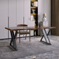 Industrial Dinette Set 1/2 Pieces Solid Wood and Metal Dining Table Set Clearhalo 'Dining Room Sets' 'Dining Tables & Seating' 'dining_room_set' 'furn' 'furn_dining_room_set' 'Furniture' 'Kitchen & Dining Furniture' 1200x1200_2c1bc845-f88a-49a3-be17-28156e341ac7
