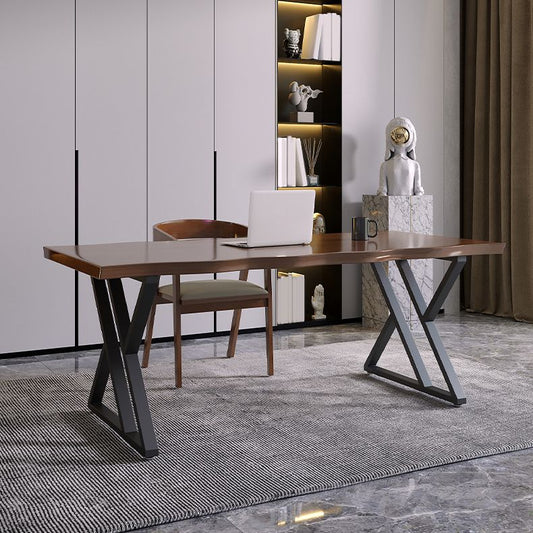 工業用ダイネットセット1/2個のソリッドウッドとメタルダイニングテーブルセット