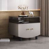 Montilla de noche acrílica contemporánea 21.65 pulgadas de altura Mesa de noche giratoria