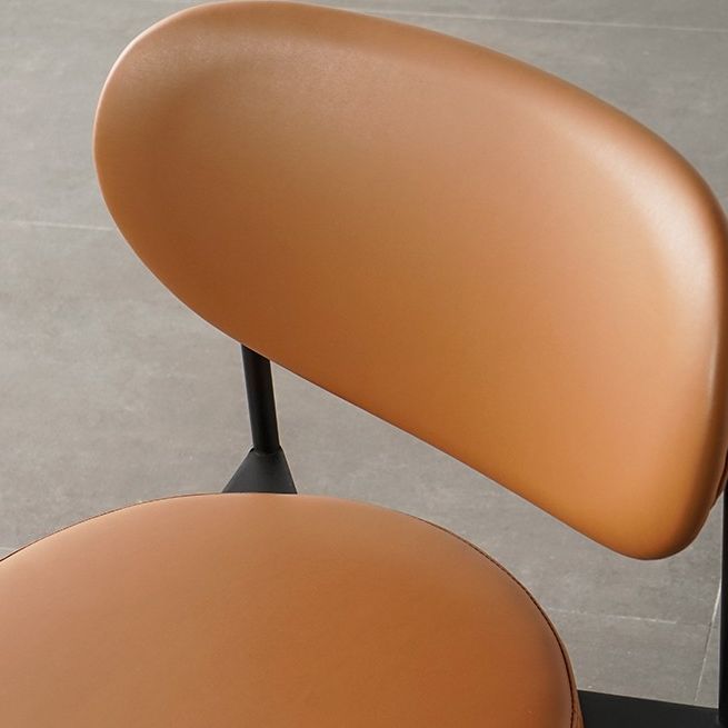 PU Leather Side Chair Modern Style Open Back Dining Side Chair for Indoor Clearhalo 'Dining Chairs' 'Dining Tables & Seating' 'dining_chair' 'furn' 'furn_dining_chair' 'Furniture' 'furniture_dining_chair' 'Kitchen & Dining Furniture' 1200x1200_2c1d5669-695a-4815-ab82-84aa88976f18
