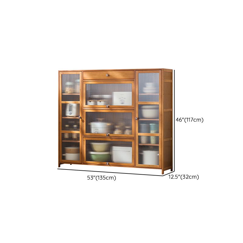 Tabella della credenza in bambù marrone armadio contemporaneo con cassetto