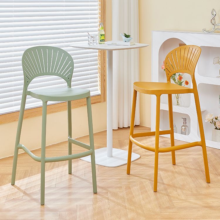 Scandinavian Matte Finish Plastic Barstool Milk Tea Shop Full Back Stool Clearhalo 'Bar Furniture' 'Bar Stools' 'bar_stools' 'furn' 'furn_bar_stools' 'Furniture' 'furniture_bar_stools' 'Kitchen & Dining Furniture' 1200x1200_2c1ed23a-e843-4602-a9b5-435adb5a69cc