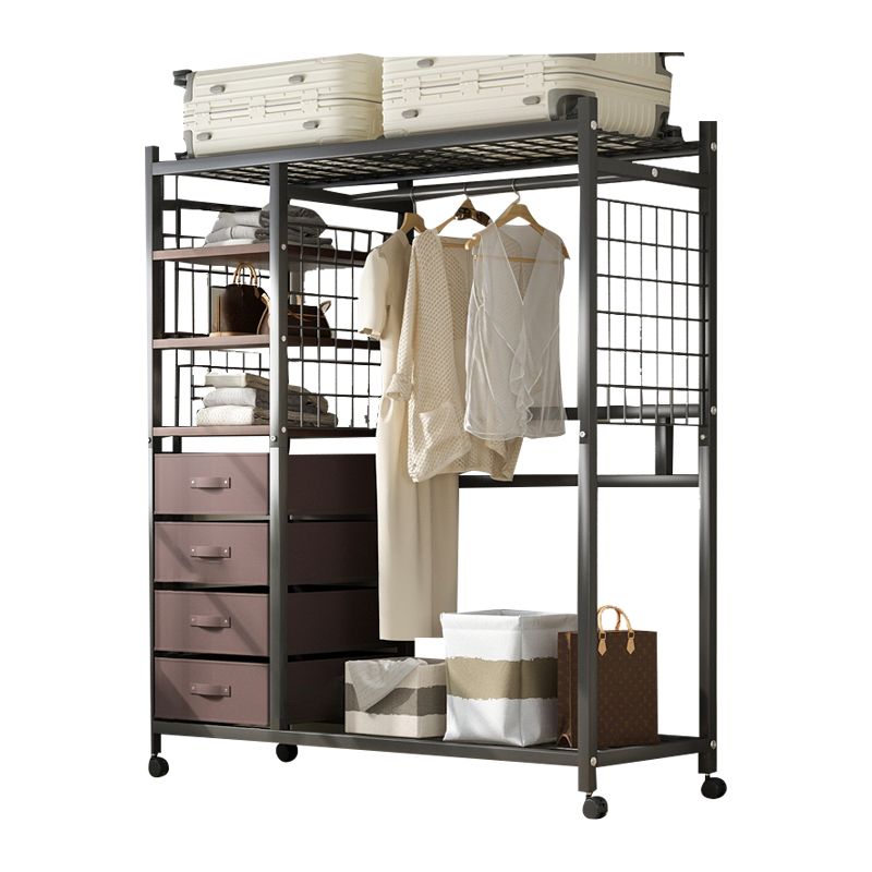 Guardaroba di guardaroba autoportante contemporaneo guardaroba in metallo