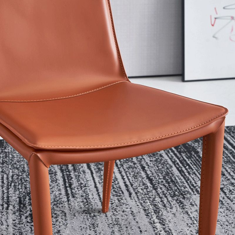 Sillas laterales sin brazo de silla de metal de comedor contemporáneo para la cocina