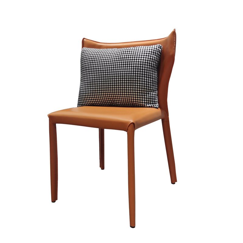 Faux Leather Kitchen Dining Armless Chair Wingback Side Chair Clearhalo 'Dining Chairs' 'Dining Tables & Seating' 'dining_chair' 'furn' 'furn_dining_chair' 'Furniture' 'Kitchen & Dining Furniture' 1200x1200_2c23ec2d-3c09-4c6f-ae76-b07eb49aaa23