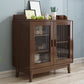 Rubber Wood Dining Server Contemporary Living Room Sideboard with Door Clearhalo 'buffet_sideboard' 'Buffets & Sideboards' 'furn' 'furn_buffet_sideboard' 'Furniture' 'Kitchen & Dining Furniture' 1200x1200_2c240f66-21c8-4ed8-8a62-17349d182251