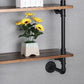 Industrial Wall Mounted Bookshelf with Black Iron Frame Pine Wood Shelf Clearhalo 'Bookcases' 'furn' 'furn_bookcases' 'Furniture' 'furniture_bookcases' 'kitchen' 'kitchen_bookcases' 'Living Room Furniture' 'Office Furniture' 1200x1200_2c248c9d-b5e1-4ad5-ba1e-26ba88ba97ef
