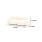 Modern Rolled Arm Sofa White Velvet Sofa for Living Room, Apartment