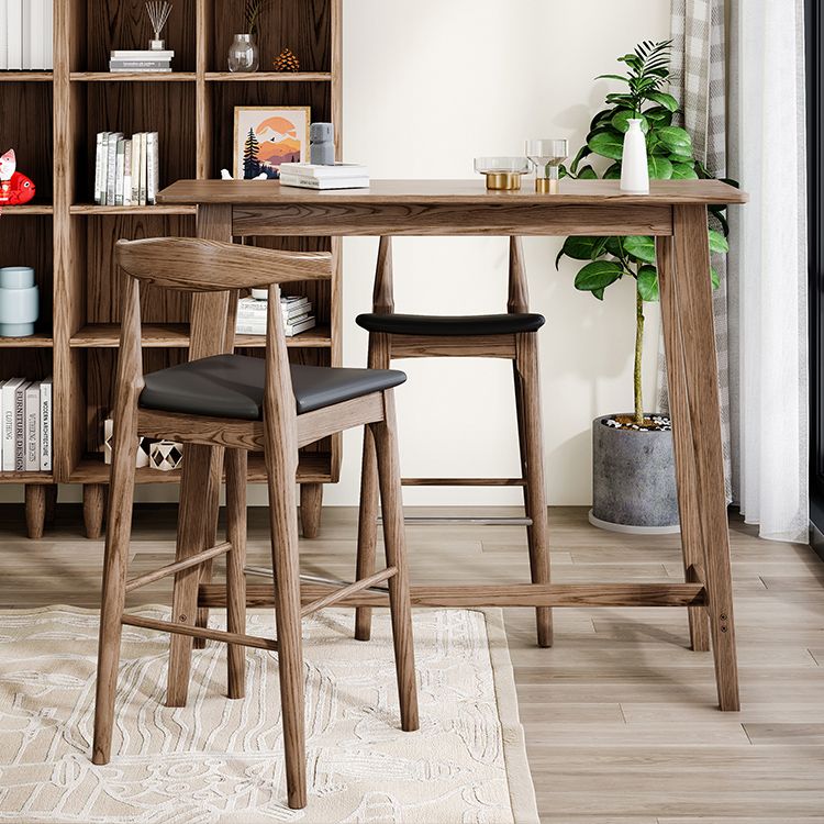 Table de pub rectangulaire de 1/3 pièces modernes ensemble de comptoirs en bois pour salle à manger