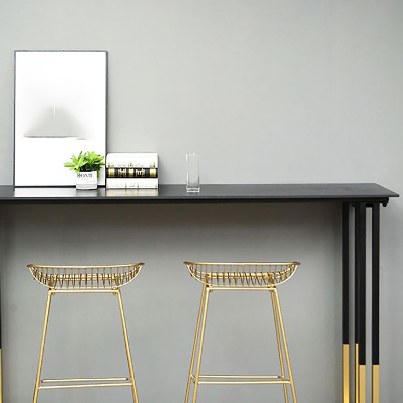Stone Top Counter Table Metal Base 42-inch Height Nordic Bar Table Clearhalo 'Bar Furniture' 'Bar Tables' 'bar_tables' 'furn' 'furn_bar_tables' 'Furniture' 'furniture_bar_tables' 'Kitchen & Dining Furniture' 1200x1200_2c273d1f-57c0-45e7-a62a-cce2e52fb5e7