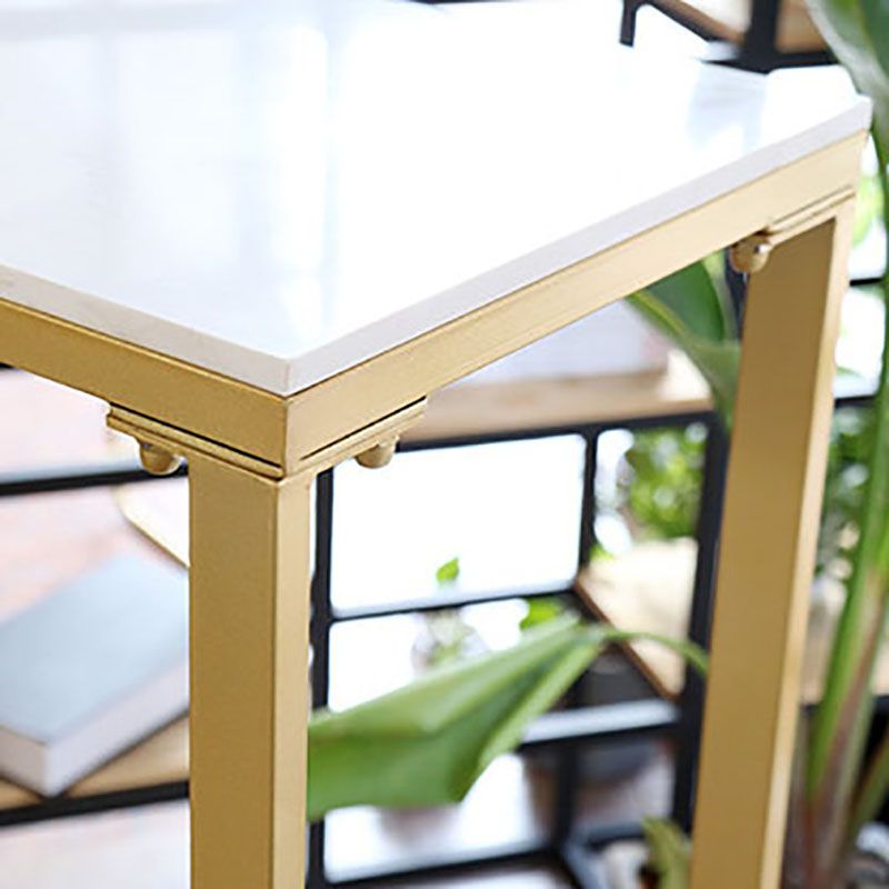 Glam Style Gold 41.3"H Bar Table Marble White Rectangle Top Bistro Table for Living Room Clearhalo 'Bar Furniture' 'Bar Tables' 'bar_tables' 'furn' 'furn_bar_tables' 'Furniture' 'furniture_bar_tables' 'Kitchen & Dining Furniture' 'kitchen&dining_furn' 'kitchen' 1200x1200_2c276768-c8d7-461e-bca6-234f85a1683f