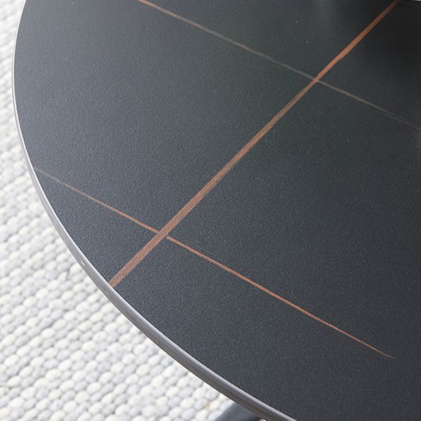 Traditional Luxury Style Dining Table Round Sintered Stone Table with Metal Clearhalo ' dining_table' 'Dining Tables & Seating' 'Dining Tables' 'furn' 'furn_dining_table' 'Furniture' 'furniture_dining_table' 'Kitchen & Dining Furniture' 'kitchen&dining_furn' 'kitchen' 'kitchen_dining_table' 1200x1200_2c27e8c7-994d-46d3-9895-df2053551f7e