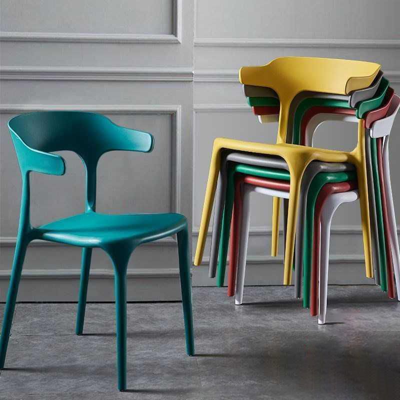 Scandinavian Plastic Home Dining Side Chair Open Back Dining Side Chair Clearhalo 'Dining Chairs' 'Dining Tables & Seating' 'dining_chair' 'furn' 'furn_dining_chair' 'Furniture' 'furniture_dining_chair' 'Kitchen & Dining Furniture' 1200x1200_2c284404-274e-4704-bc20-5ca5cddfd8fa