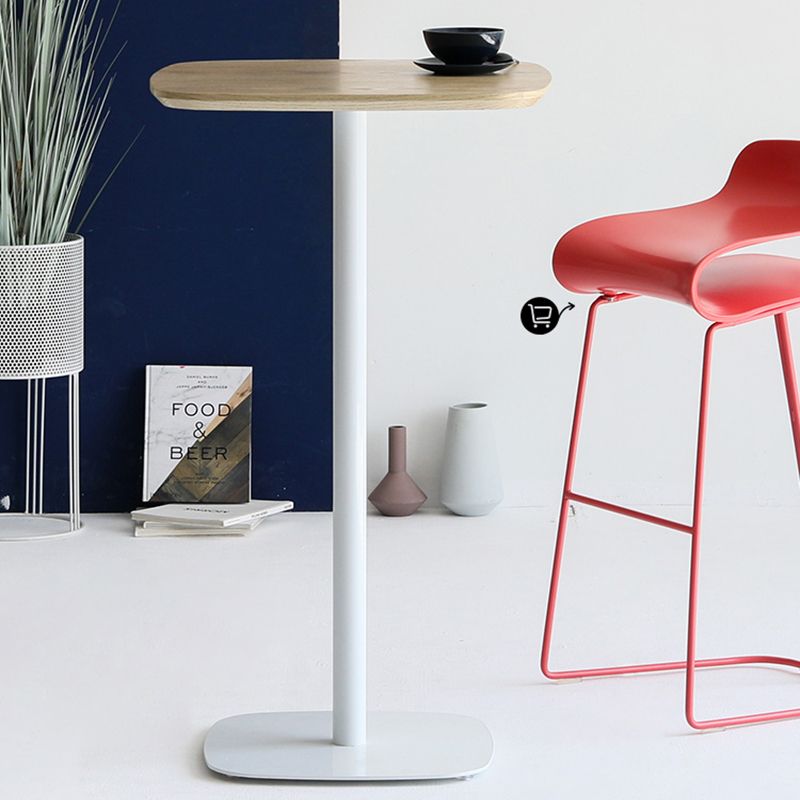 Tavolo da barretto in metallo e glam legno con base di piedistallo