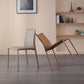 Modern Style Armless Dining Chairs Faux Leather Low Back Dining Side Chair