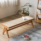 Tropical Solid Wood Bench Rattan X-Leg Dining Room Bench/low Stool Clearhalo 'Benches' 'Chairs & Seating' 'furn' 'furn_benches' 'Furniture' 'Living Room Furniture' 1200x1200_2c28ff91-fd83-4e12-9b09-48b196991d1f