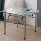 Industrial Square Stainless Steel Dining Table Standard Silver Dining Table for Kitchen Clearhalo ' dining_table' 'Dining Tables & Seating' 'Dining Tables' 'furn' 'furn_dining_table' 'Furniture' 'furniture_dining_table' 'Kitchen & Dining Furniture' 'kitchen&dining_furn' 'kitchen' 'kitchen_dining_table' 1200x1200_2c29ea30-196a-4017-8dd4-feeeca044d11