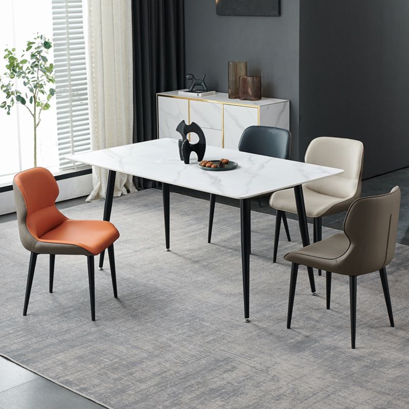 Entryway Dining Room Dining Chairs Armless Leather Kitchen Chairs Clearhalo 'Dining Chairs' 'Dining Tables & Seating' 'dining_chair' 'furn' 'furn_dining_chair' 'Furniture' 'furniture_dining_chair' 'Kitchen & Dining Furniture' 1200x1200_2c2a80b1-e58b-49b3-a341-6c965d67195d