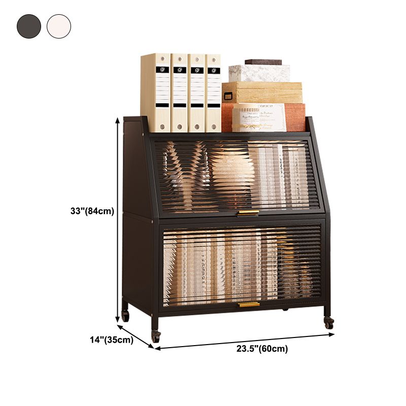 13.78"W Bookshelf Contemporary Style Bookcase for Home Study Room with Casters Clearhalo 'Bookcases' 'furn' 'furn_bookcases' 'Furniture' 'Office Furniture' 1200x1200_2c2ae96a-0c60-4958-8bb4-0f80d4992774