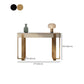 14 inch Wide Glam Console Table Stone Half Moon Accent Table