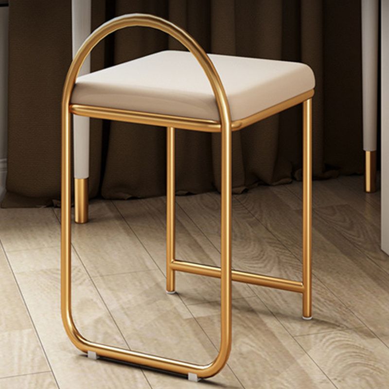 Modern 2-Drawers Makeup Dressing Table in White, 33.85" Tall