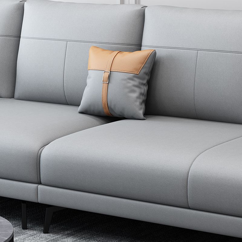 Stain Resistant Stationary Faux Leather Recessed Arm Standard Sofa Clearhalo 'furn' 'furn_sofas' 'Furniture' 'furniture_sofas' 'Living Room Furniture' 'Sofa' 'sofas' 1200x1200_2c2c72b4-6711-42ed-8608-39a0e1681b55