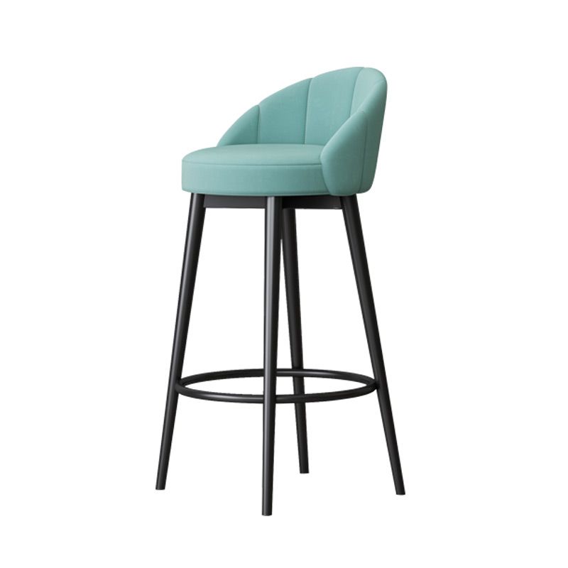 Glam Metal Upholstered Barstool Indoor Bar Stool with Cushion and Low Back Clearhalo 'Bar Furniture' 'Bar Stools' 'bar_stools' 'furn' 'furn_bar_stools' 'furniture_bar_stools' 'Kitchen & Dining Furniture' 'kitchen&dining_furn' 'kitchen' 'kitchen_furn' Furniture' 1200x1200_2c2ca9b7-9b8f-4ffb-bad4-d6d40a59e4a5