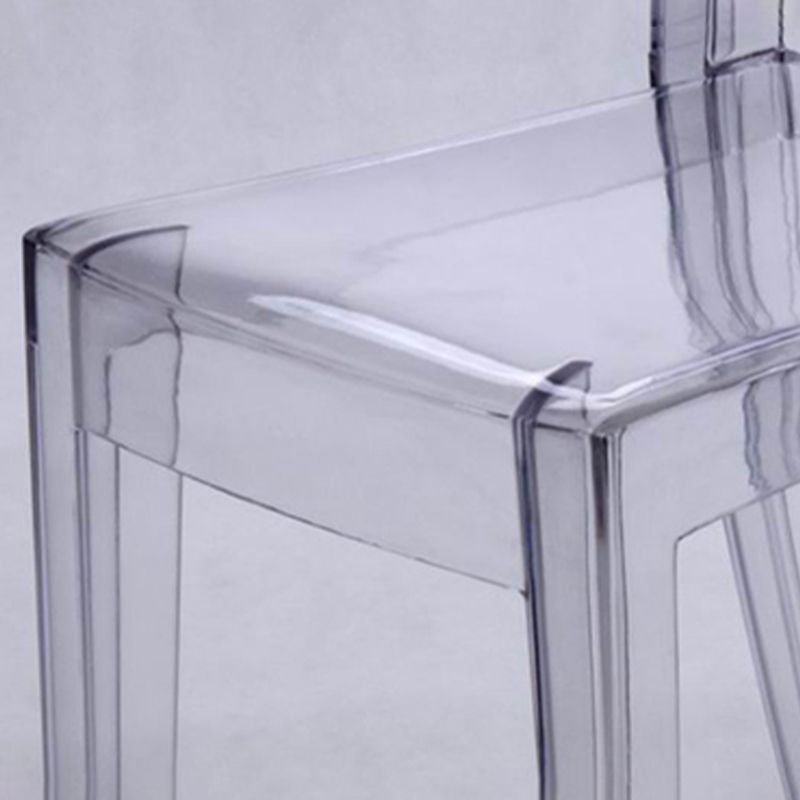 Nordic Open Back Side Chair Plastic Indoor Armless Chair for Dining Room Bedroom