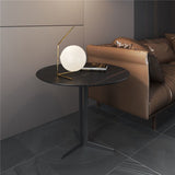 Crossed Base Design Rock Plate Top Fon Gold / Noir Table d'appoint Round Round