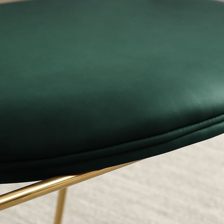 Silla de comedor tapizada de glamour patas doradas de la cocina