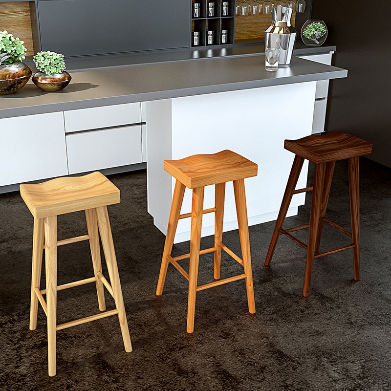 Contemporary Counter Bar Stool Backless Contoured Seat Wood Bar Stool with Footrest Clearhalo 'Bar Furniture' 'Bar Stools' 'bar_stools' 'furn' 'furn_bar_stools' 'furniture_bar_stools' 'Kitchen & Dining Furniture' 'kitchen&dining_furn' 'kitchen' 'kitchen_furn' Furniture' 1200x1200_2c2eb816-2e99-4cb1-a045-f63fb95c42fc