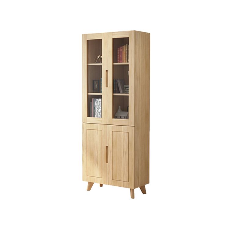 70.9" Tall Modern Natural Cabinet Solid Wood Chest with Glass Door Clearhalo 'Cabinets & Chests' 'cabinets_chests' 'furn' 'furn_cabinets_chests' 'Furniture' 'Living Room Furniture' 1200x1200_2c32a9c8-8ee3-47d3-951d-6fccec883166