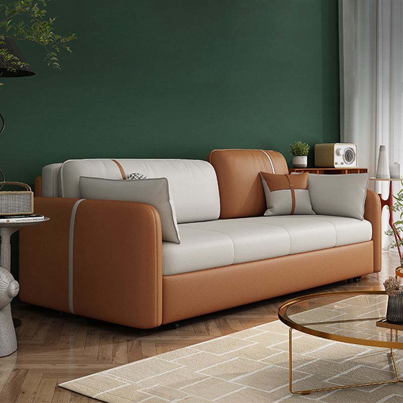 32,28 "H divano a braccio quadrato in fico contemporaneo con deposito