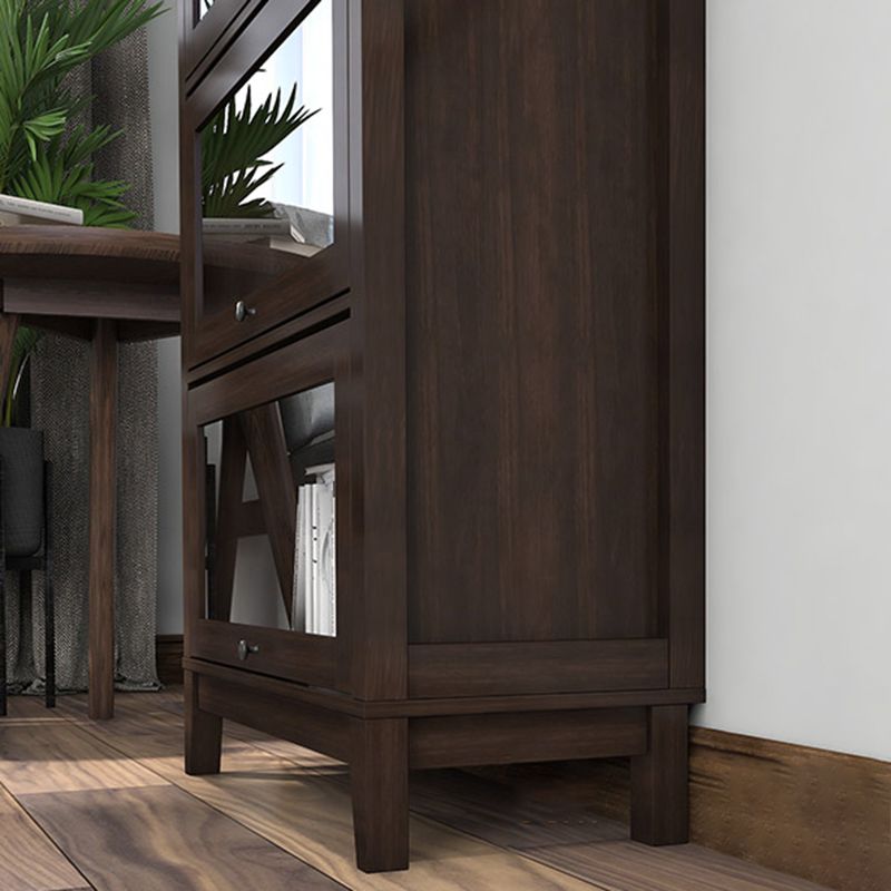 Wood Barrister Bookcase Contemporary Vertical Book Shelf with Doors Clearhalo 'Bookcases' 'furn' 'furn_bookcases' 'Furniture' 'furniture_bookcases' 'kitchen' 'kitchen_bookcases' 'Living Room Furniture' 'Office Furniture' 1200x1200_2c336535-766a-462f-9363-7979c781b34e