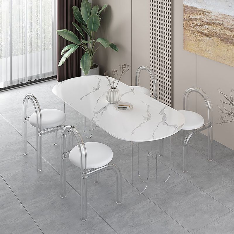 Modern 1/5 Pieces Dining Set Stone Dining Table Set for Kitchen Clearhalo 'Dining Room Sets' 'Dining Tables & Seating' 'dining_room_set' 'furn' 'furn_dining_room_set' 'Furniture' 'furniture_dining_room_set' 'Kitchen & Dining Furniture' 1200x1200_2c33be9a-0a52-4dea-908d-eece4e72c418