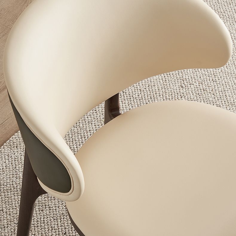 Open Back Solid Wood and Upholstered Contemporary Dining Chairs Clearhalo 'Dining Chairs' 'Dining Tables & Seating' 'dining_chair' 'furn' 'furn_dining_chair' 'Furniture' 'Kitchen & Dining Furniture' 1200x1200_2c3689b7-d955-4c21-84c7-a2dc7cc58120