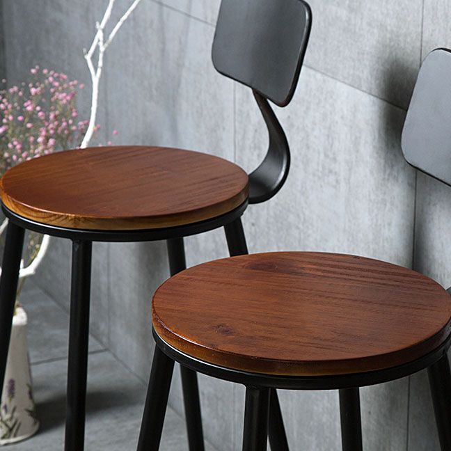 Industrial 1/2/3 Pieces Solid Wood Bar Table Set Round Counter Set Clearhalo 'Bar Furniture' 'furn' 'furn_home_bar_bar_sets' 'Furniture' 'Home Bars & Bar Sets' 'home_bar_bar_sets' 'Kitchen & Dining Furniture' 1200x1200_2c36dfcb-1e9a-44fa-8e68-6da947106ce1