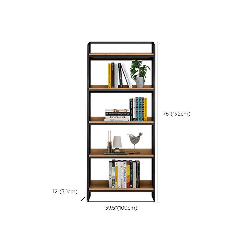 Etagere Metal Bookshelf Natural Shelf Bookcase for Study Room