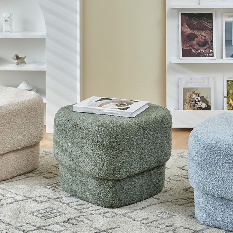 Solid Color Flannel Standard Stool Modern Simple Square Upholstered Stool Clearhalo 'furn' 'furn_ottomans_poufs' 'Furniture' 'Living Room Furniture' 'Ottomans & Poufs' 'ottomans_poufs' 1200x1200_2c3898d7-0ff9-4f97-9eb6-af9830f95f76